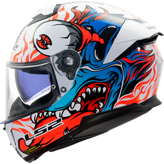 LS2 FF808 STREAM II – INFERNO WHITE BLUE-GLOSS