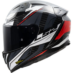 LS2 FF811 VECTOR II CARBON – SAVAGE WHITE RED GREY-GLOSS