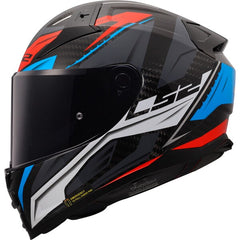 LS2 FF811 VECTOR II CARBON – SAVAGE WHITE BLUE RED-GLOSS