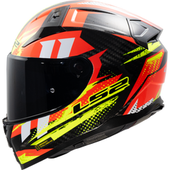 LS2 FF811 VECTOR II CARBON – TANTIC RED H-V YELLOW-GLOSS