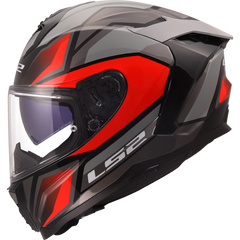 LS2 FF817 CHALLENGER II – VIPER GREY RED-GLOSS
