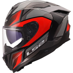 LS2 FF817 CHALLENGER II – VIPER GREY RED-GLOSS
