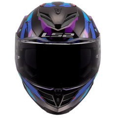 LS2 FF818 STORM III – KAOS BLACK PURPLE BLUE -GLOSS
