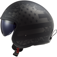 LS2 OF599 SPITFIRE II – BLACK FLAG BLACK-MATT