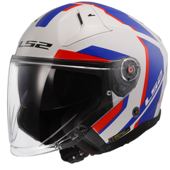 LS2 OF603 INFINITY II – FOCUS WHITE BLUE RED-GLOSS