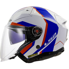 LS2 OF603 INFINITY II – FOCUS WHITE BLUE RED-GLOSS