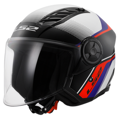 LS2 OF616 AIRFLOW II – RUSH WHITE BLUE RED-GLOSS