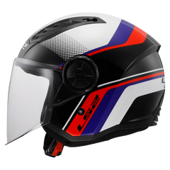 LS2 OF616 AIRFLOW II – RUSH WHITE BLUE RED-GLOSS