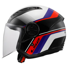 LS2 OF616 AIRFLOW II – RUSH WHITE BLUE RED-GLOSS