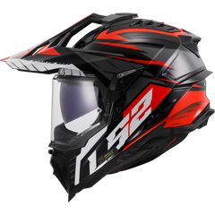 LS2 MX701 EXPLORER – SPIRE BLACK TITANIUM RED-GLOSS