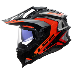 LS2 MX701 EXPLORER CARBON – FRONTIER II ORANGE-GLOSS