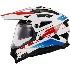 LS2 MX702 PIONEER II – NAMIB WHITE BLUE RED-GLOSS