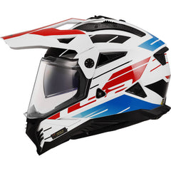 LS2 MX702 PIONEER II – NAMIB WHITE BLUE RED-GLOSS