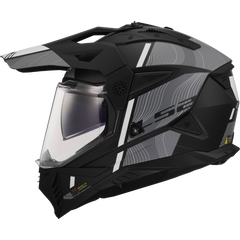LS2 MX702 PIONEER II – HILL MATT BLACK WHITE-MATT