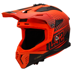 LS2 MX708 FAST II – DUCK MATT H-V ORANGE RED-MATT