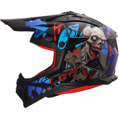 LS2 MX708 FAST II – ZOMBIE II BLACK RED BLUE-GLOSS